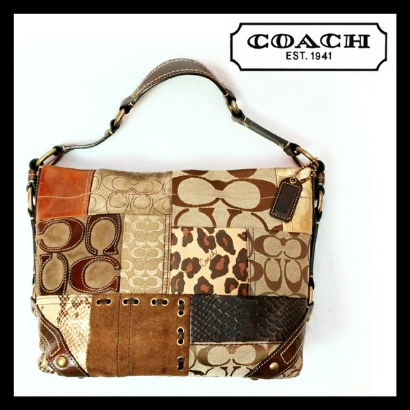 Coach Handbags - Coach Multicolor Leather Patchwork Bag 11496